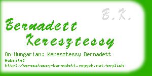 bernadett keresztessy business card